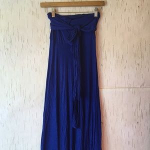 Cobalt blue maxi skirt